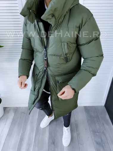 Geaca barbati groasa kaki de iarna B6191 D1-3